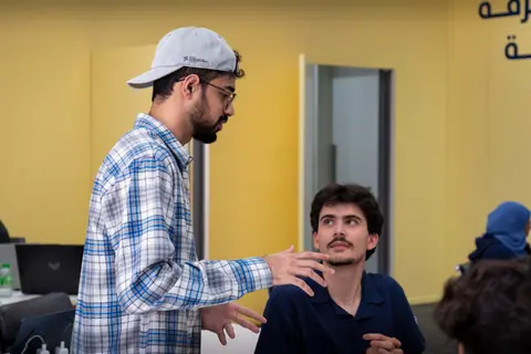 Mentoring a participant at a hackathon