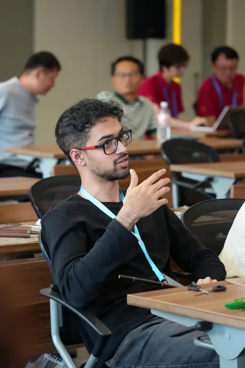 In conversation during a networking session
